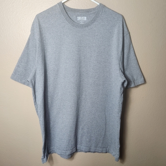 Duluth Trading Co Men's Gray Longtail T Relaxed Fit Short Sleeve T-Shirt-Size L - Picture 1 of 5